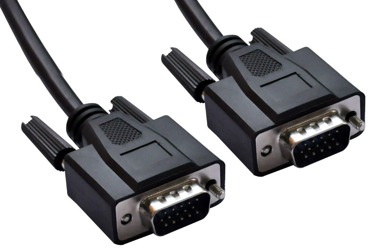 Astrotek VGA Cable 3m with 15 pins male connectors, ideal for connecting monitors to PCs.
