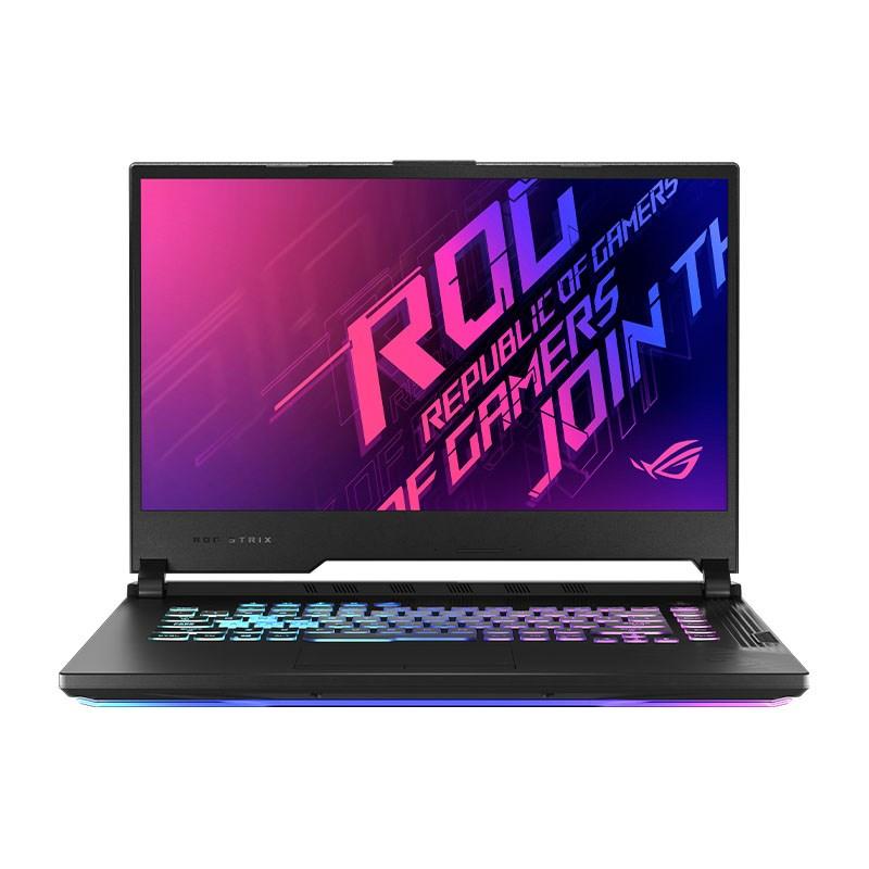 ASUS ROG Strix G15 gaming notebook with a 15.6-inch FHD display, Intel i7 processor, and RGB backlit keyboard.