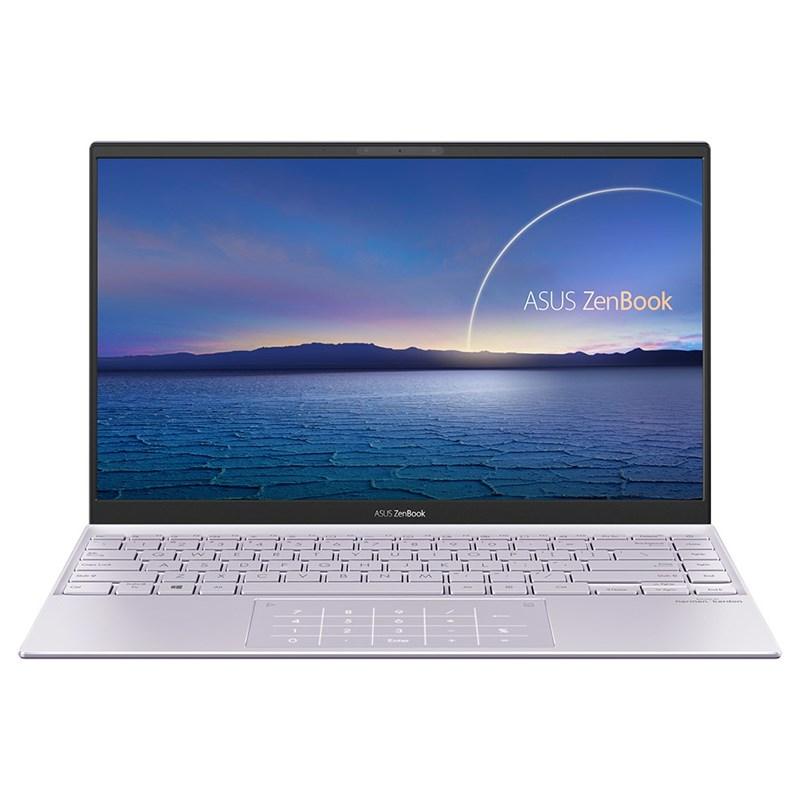 ASUS Zenbook 14 UX425EA laptop with Intel i7 processor, showcasing its sleek design and 14-inch FHD display.