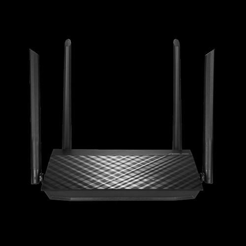 ASUS RT-AC59U V2 AC1500 Dual-Band Wi-Fi 5 Router with four external antennas and USB port, designed for high-speed internet connectivity.