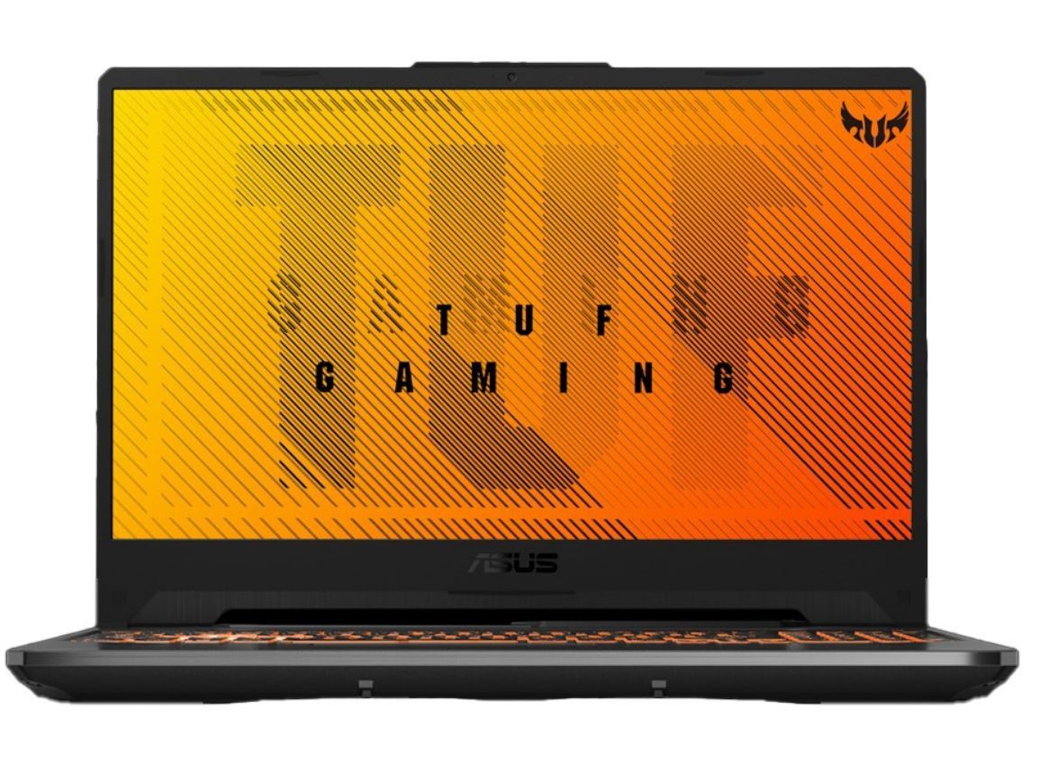 Asus TUF Gaming F15 FX506LI laptop showcasing its sleek design and RGB backlit keyboard, featuring a 15.6-inch FHD display.