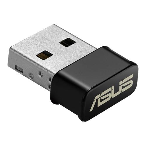 ASUS USB-AC53 Nano AC1200 Wireless Dual Band USB Wi-Fi Adapter, compact design with dual-band capabilities.