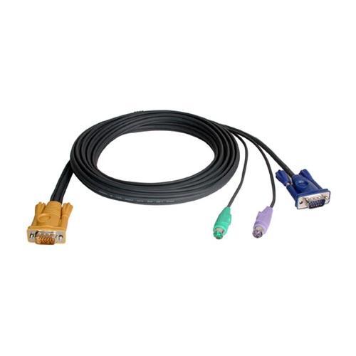 Aten 3m PS/2 KVM Cable with HDB15M and PS/2 connectors, designed for seamless connectivity.
