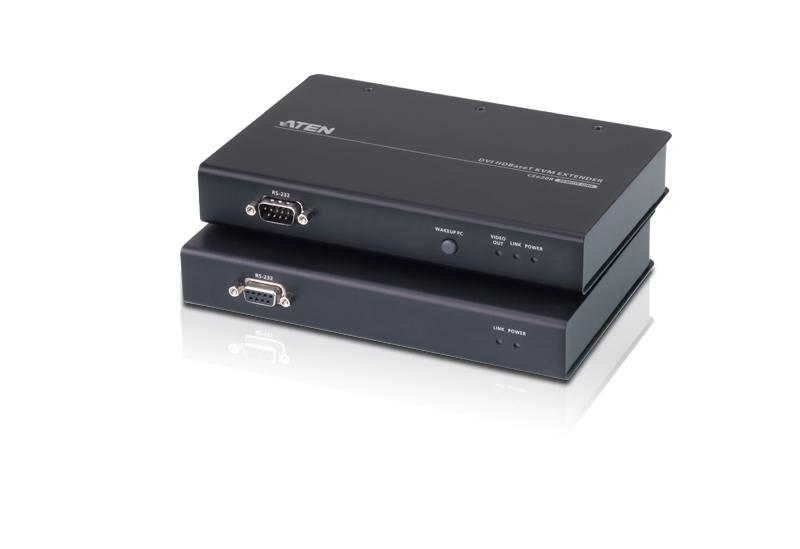 ATEN CE620-AT-U-V HDBaseT 2.0 DVI KVM Console Extender with IR, showcasing its sleek design and connectivity ports.
