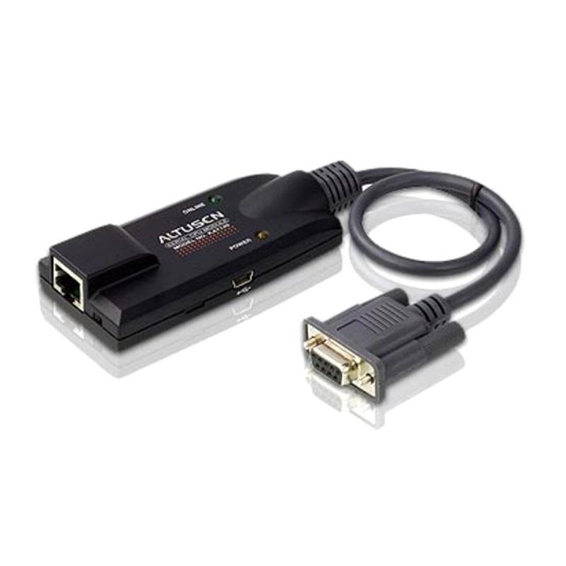 ATEN KVM Cable Adapter with RJ45 to Serial Console, compact and lightweight design for efficient serial device control.