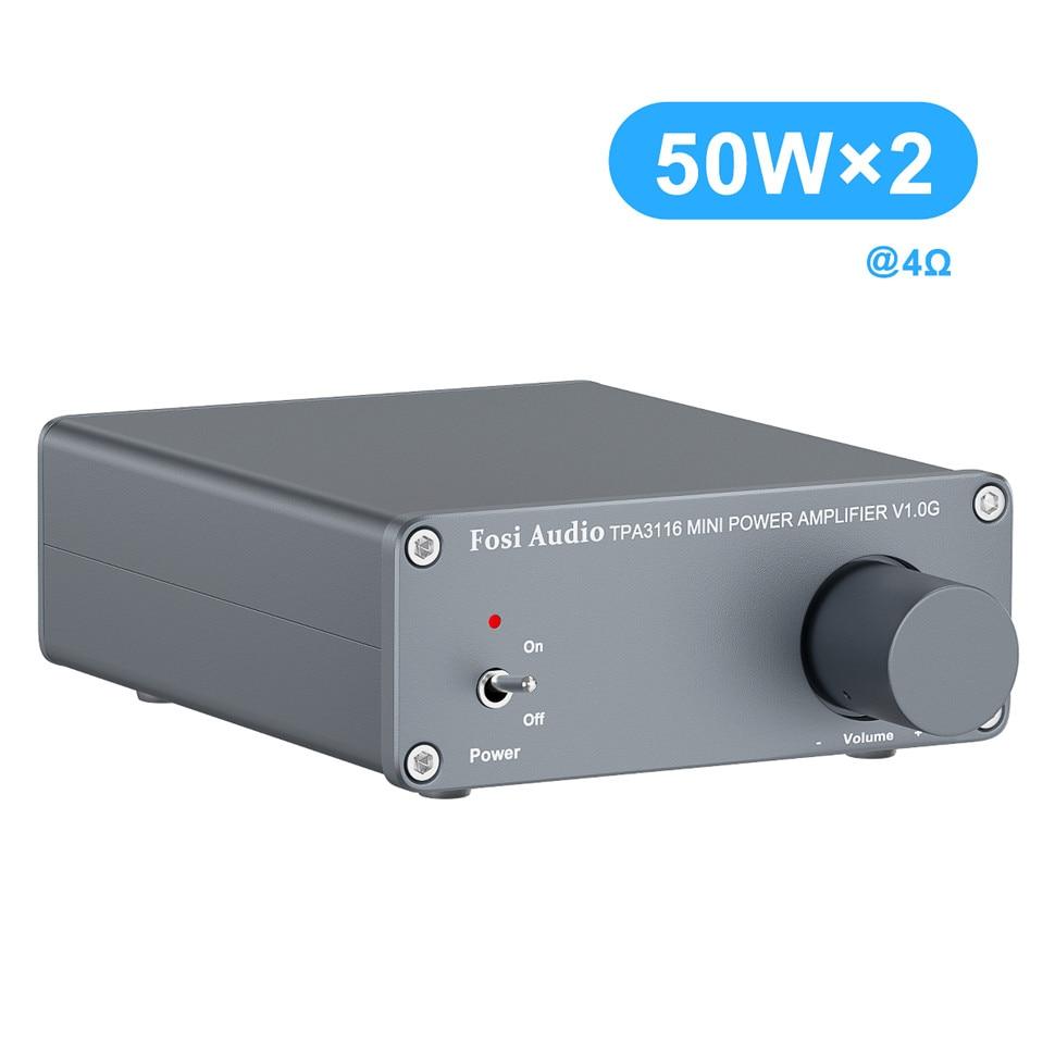 Compact Audio Power Amplifier 2 Channel Stereo Class D Mini Hi-Fi Professional with RCA input and sleek design.