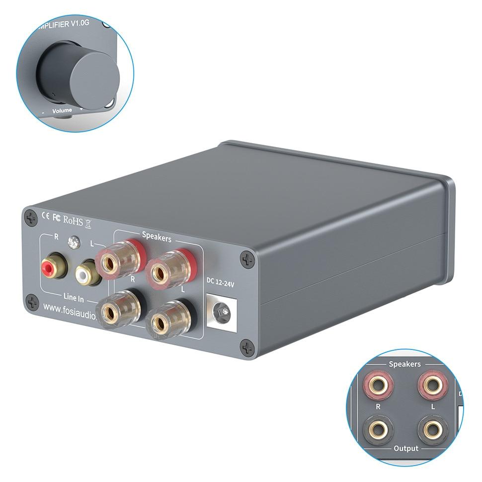 Compact Audio Power Amplifier 2 Channel Stereo Class D Mini Hi-Fi Professional with RCA input and sleek design.