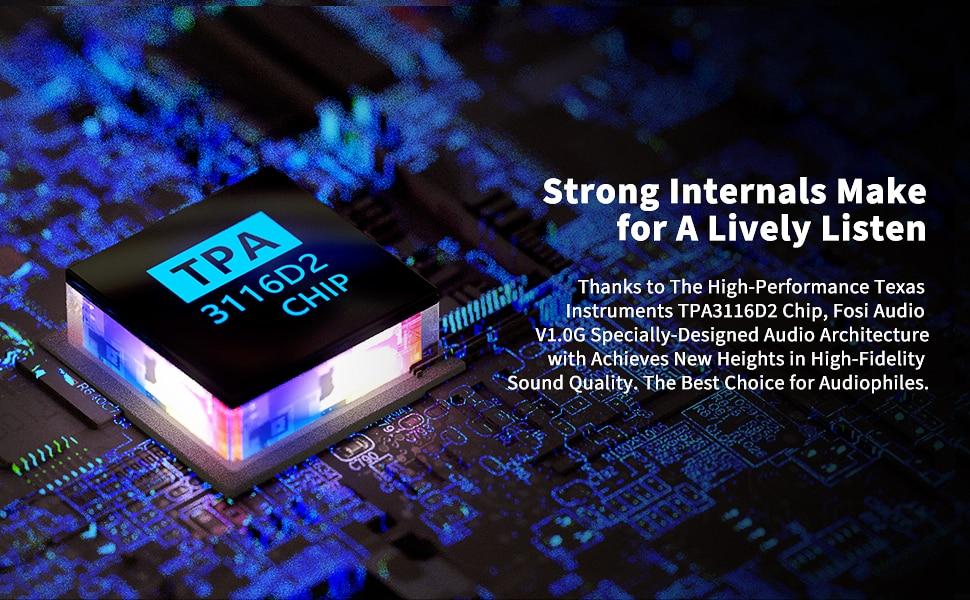 Compact Audio Power Amplifier 2 Channel Stereo Class D Mini Hi-Fi Professional with RCA input and sleek design.