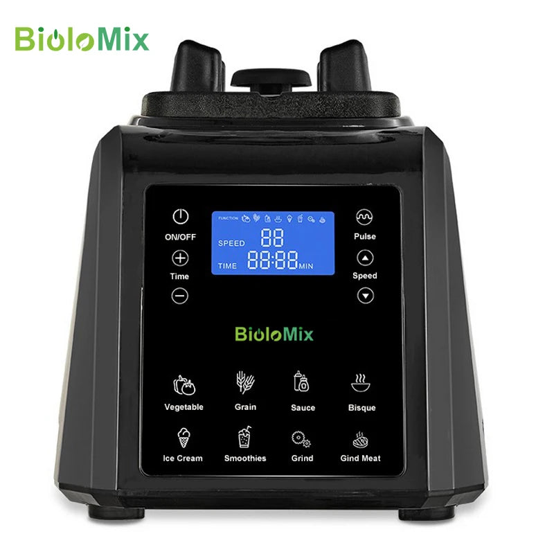 Automatic Digital Touchscreen 3HP Professional Blender with a 2L BPA-free container and touchscreen controls, showcasing its sleek design and stainless steel blades.