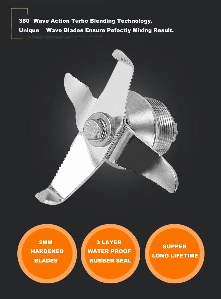 Automatic Digital Touchscreen 3HP Professional Blender with a 2L BPA-free container and touchscreen controls, showcasing its sleek design and stainless steel blades.