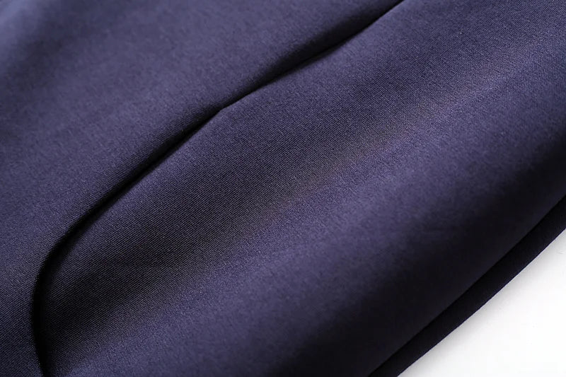 Autumn Simple Three Dimensional Cutting Zipper Cardigan showcasing its stylish design and full sleeves, made from a soft cotton-polyester blend.