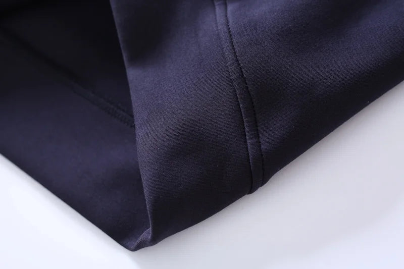 Autumn Simple Three Dimensional Cutting Zipper Cardigan showcasing its stylish design and full sleeves, made from a soft cotton-polyester blend.