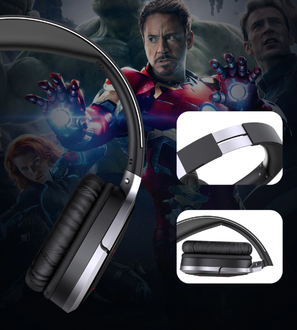 AWEI A799BL Foldable Gaming Wireless Headphone in black, showcasing its sleek design and over-ear cushions.