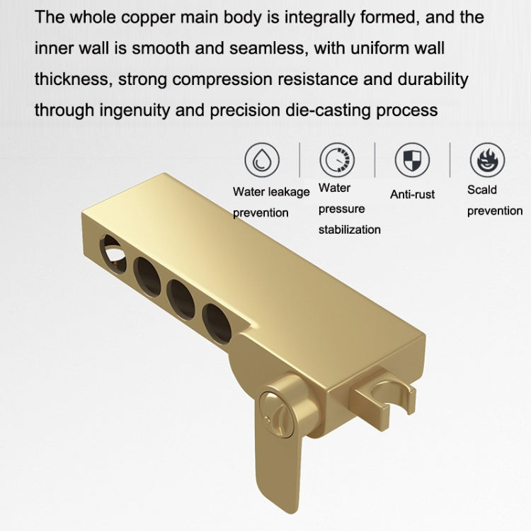 B12 Four Gear Round Tube Constant Temperature Shower Head Set showcasing sleek design and LED temperature display.