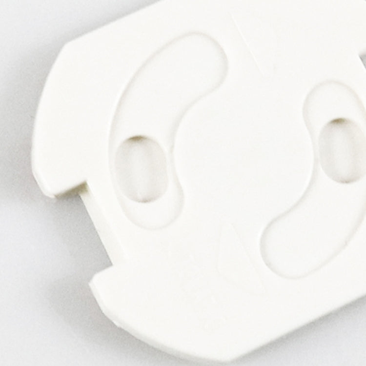 Baby Anti-Shock EU Standard Socket Cover in white, designed for child safety with a back paste installation feature.