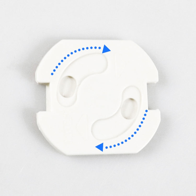 Baby Anti-Shock EU Standard Socket Cover in white, designed for child safety with a back paste installation feature.