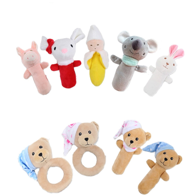Colorful Baby Hand Rattles Toys designed for newborns, featuring a soft grip and built-in ringing bell for auditory stimulation.