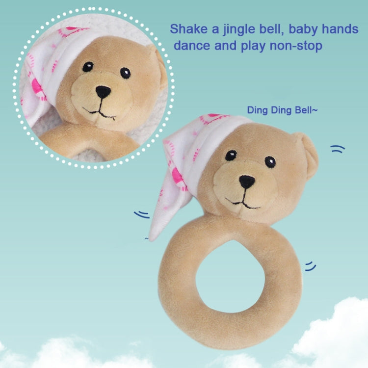 Colorful Baby Hand Rattles Toys designed for newborns, featuring a soft grip and built-in ringing bell for auditory stimulation.