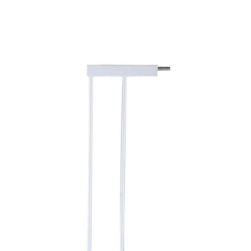 White Baby Kids Pet Safety Security Gate Extension Panel, designed for stair barriers and doorways.