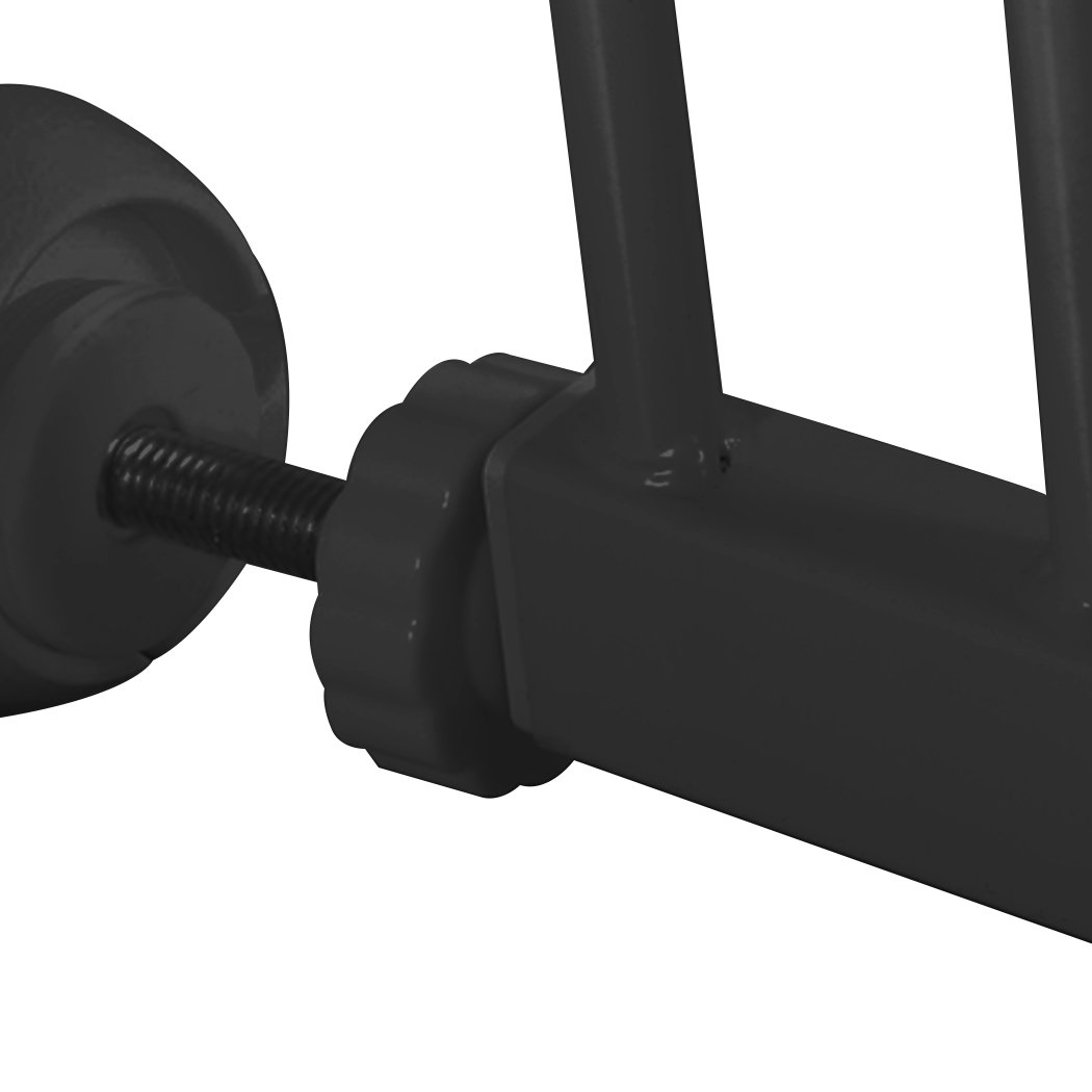 Black 45cm security gate extension panel for baby and pet safety.
