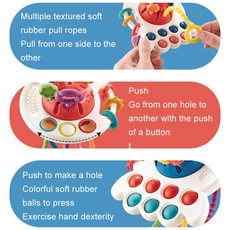 Colorful Baby Puzzle Fun Finger Pumping Toys designed for early teaching and development, featuring cartoon shapes and soft materials.