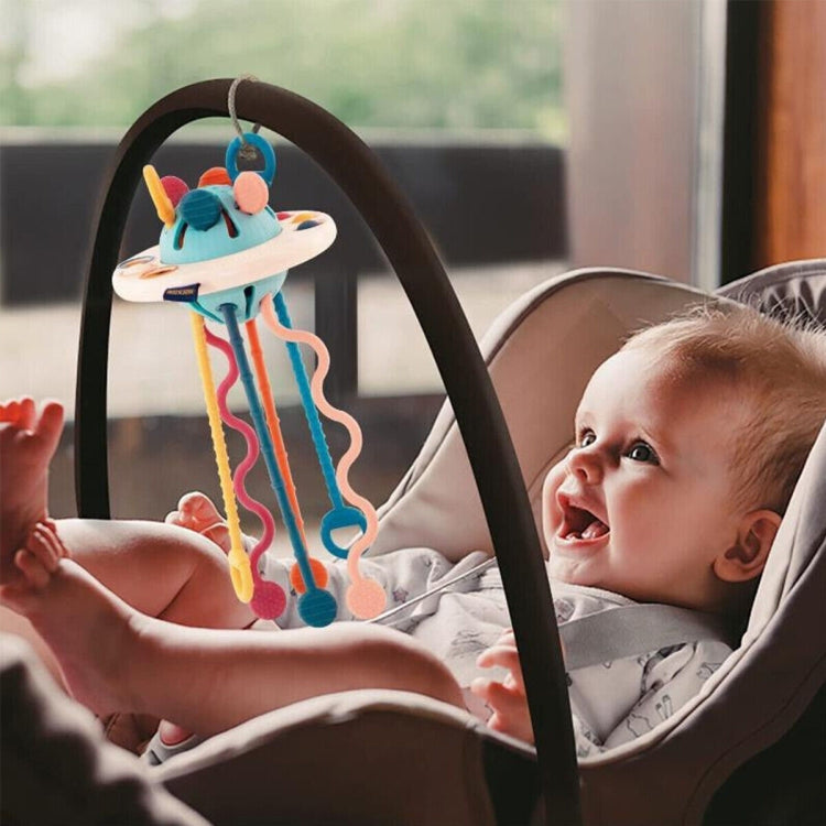 Colorful Baby Puzzle Fun Finger Pumping Toys designed for early teaching and development, featuring cartoon shapes and soft materials.