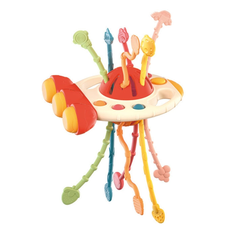 Colorful Baby Puzzle Fun Finger Pumping Toy designed for early teaching, featuring cartoon shapes and soft, safe material.