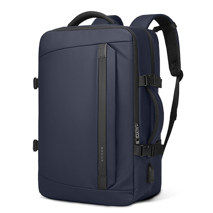 BANGE BG-2892 Men's Business Double-Shoulder Backpack in leather abrasive material, showcasing its ergonomic design and large capacity.