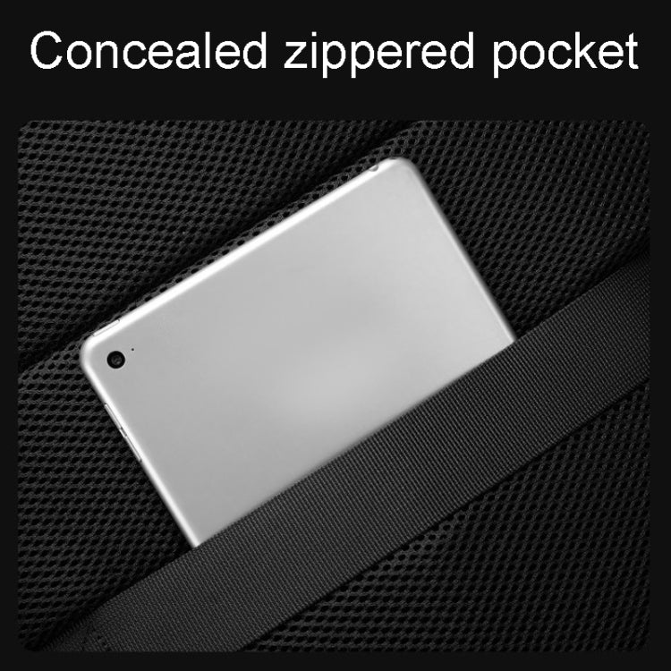 BANGE BG-2892 Men's Business Double-Shoulder Backpack in leather abrasive material, showcasing its ergonomic design and large capacity.