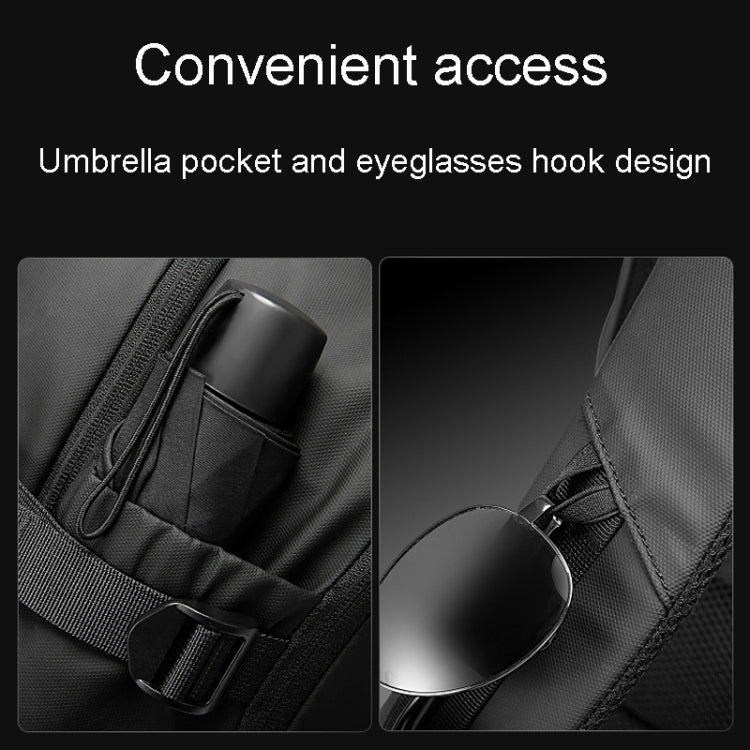 BANGE BG-2892 Men's Business Double-Shoulder Backpack in leather abrasive material, showcasing its ergonomic design and large capacity.