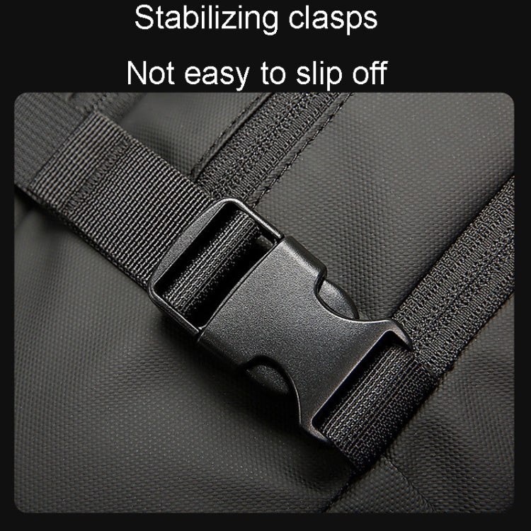 BANGE BG-2892 Men's Business Double-Shoulder Backpack in leather abrasive material, showcasing its ergonomic design and large capacity.