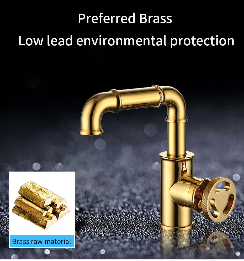 Black brass crane basin faucet with hot and cold water mixer, featuring a contemporary design and single handle for easy operation.