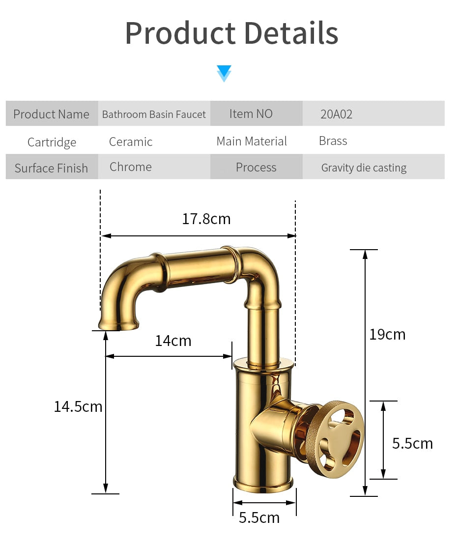 Black brass crane basin faucet with hot and cold water mixer, featuring a contemporary design and single handle for easy operation.