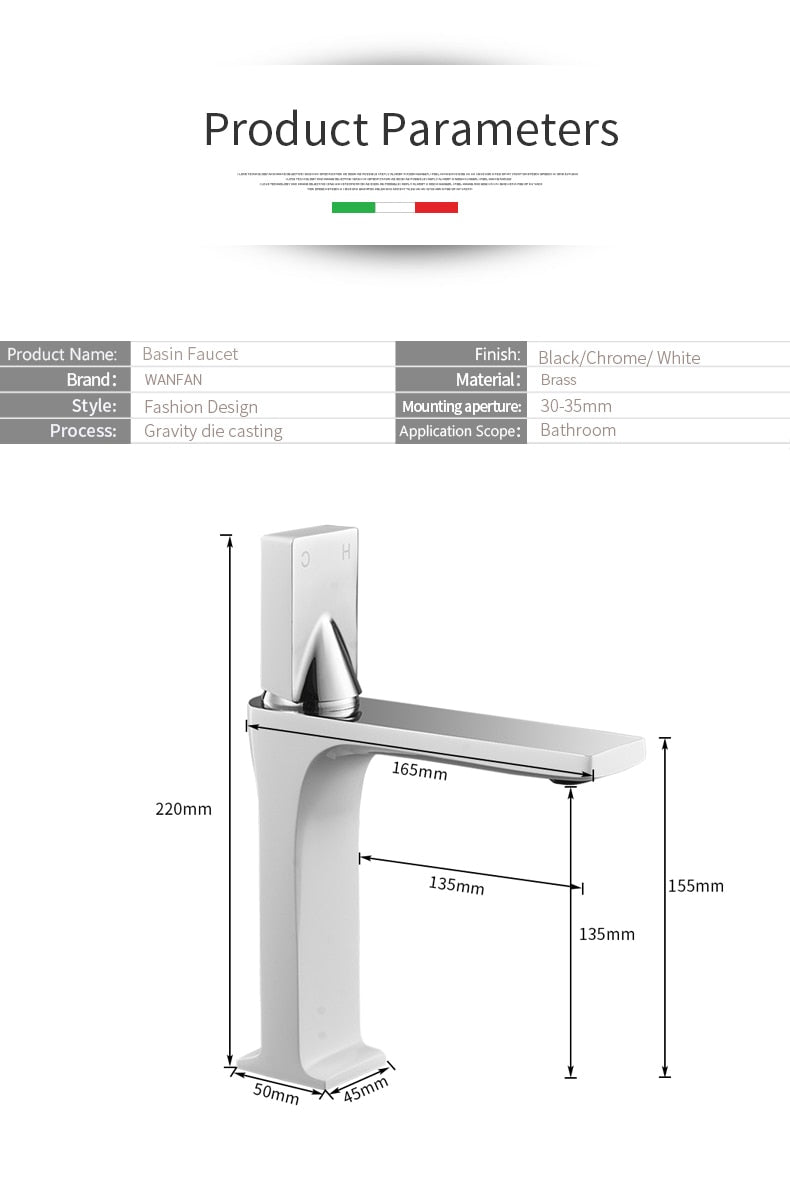 Basin Faucets Waterfall Bathroom Faucet in chrome finish with single handle design, showcasing elegant waterfall flow.