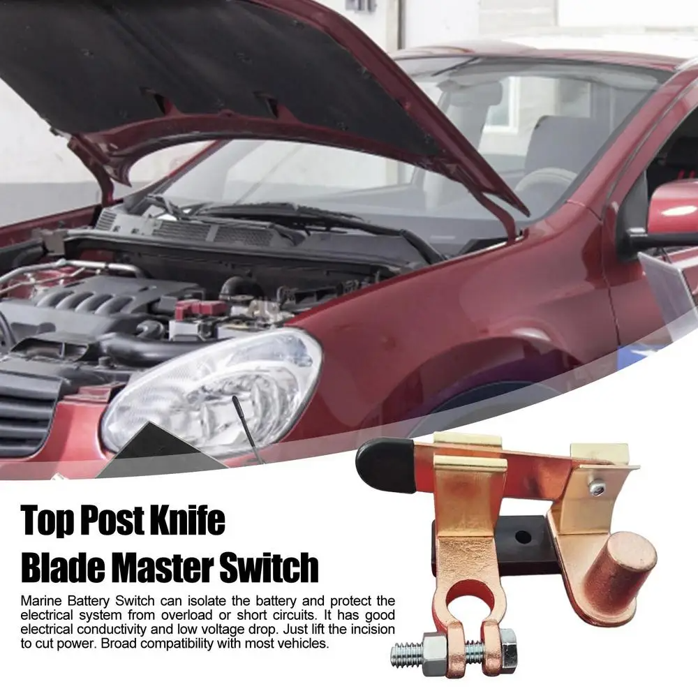 Battery Isolator Switch Disconnect Power Cut Off Kill for vehicles, featuring a heavy-duty design for reliable battery management.