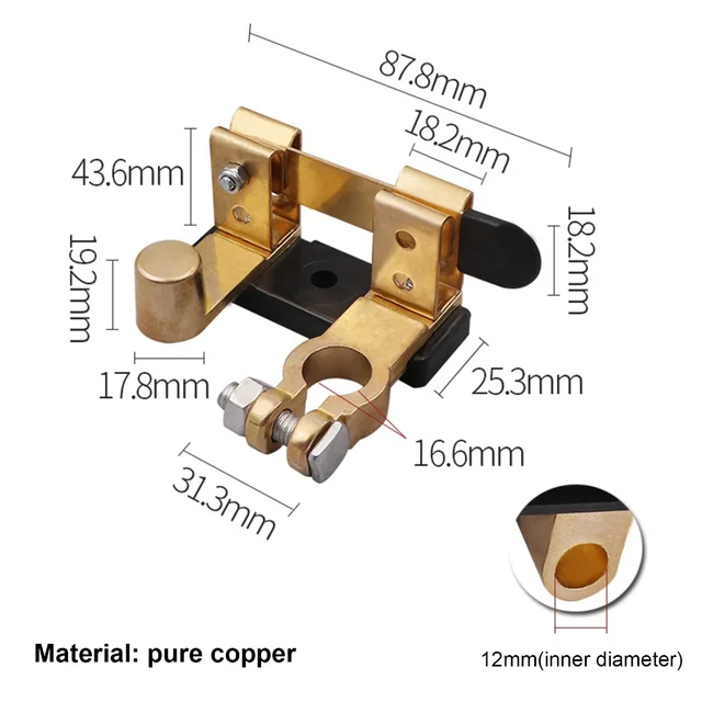 Battery Isolator Switch Disconnect Power Cut Off Kill for vehicles, featuring a heavy-duty design for reliable battery management.