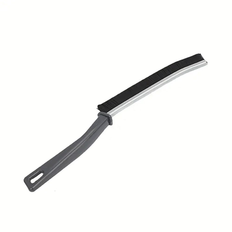 Multifunctional bathroom and kitchen tile corner cleaning brush with extended nylon bristles and slender handle, ideal for tight spaces.