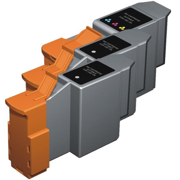 BCI-24 BCI-21 Compatible Inkjet Cartridge Set featuring two black and one color cartridge, designed for high-quality printing.
