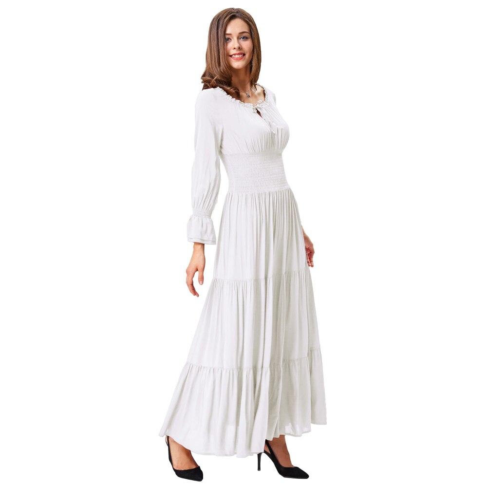 Belle Poque Women Dresses featuring long sleeves, comfortable rayon fabric, and a vintage A-line silhouette, perfect for autumn and summer occasions.