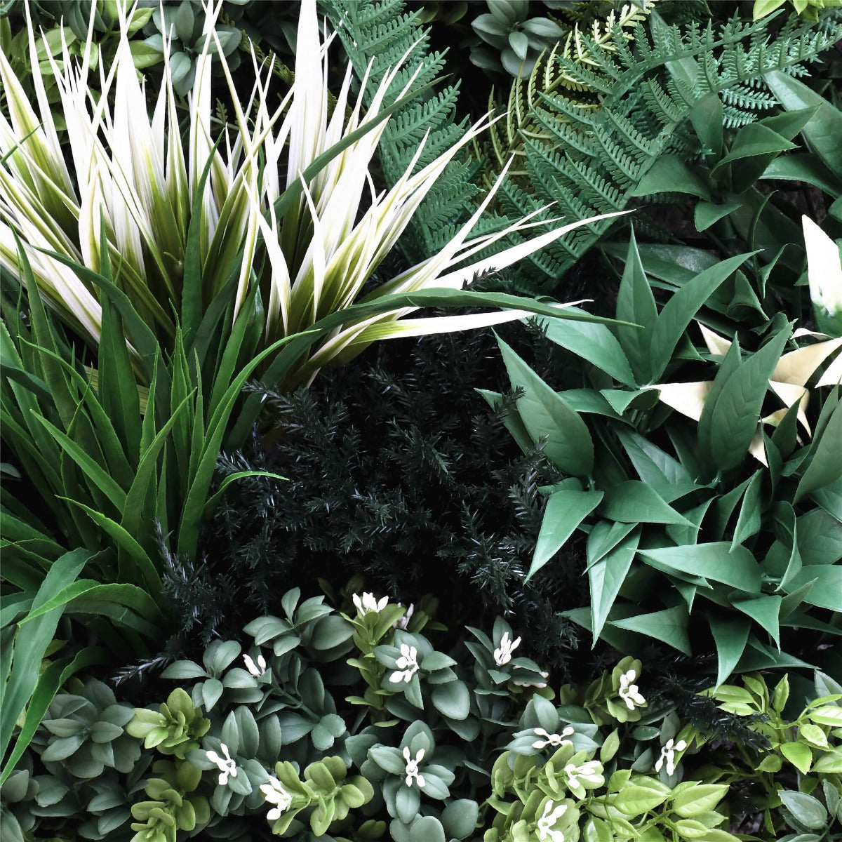 Bespoke Vertical Garden Green Wall UV Resistant SAMPLE, 45cm x 45cm, showcasing realistic greenery and durable design.