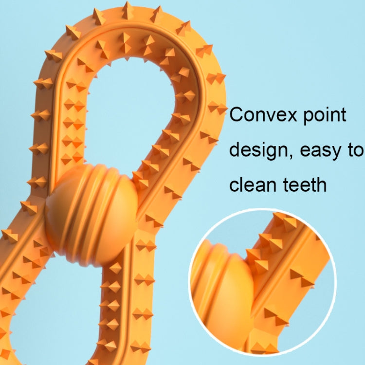 BG5039 Number 8 Shape Dog Teething Stick made of TPR, designed for chewing and dental health, available in various colors.