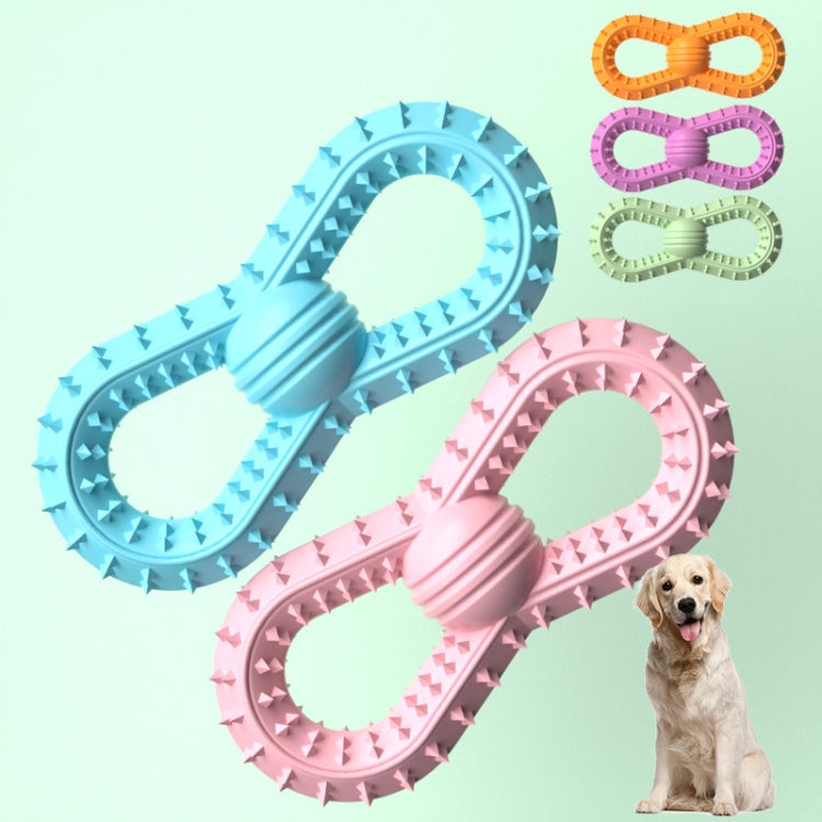 BG5039 Number 8 Shape Dog Teething Stick made of TPR, designed for chewing and dental health, available in various colors.