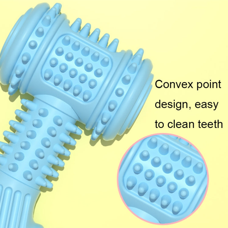 BG5045 TPR Pet Chewing Toy in hammer shape, pink color, designed for dog teething and dental care.