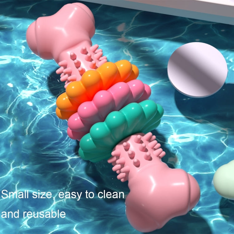 BG5056 TPR Pet Chewing Toy in bone shape, designed for dogs, showcasing its durable TPR material and convex point design for dental cleaning.