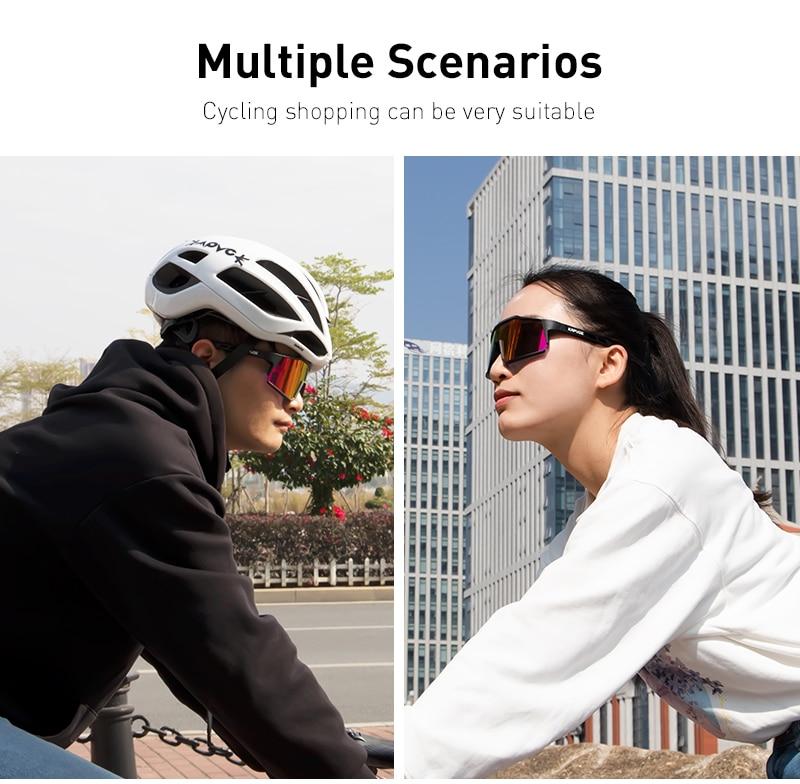 Bicycle Sports Glasses featuring UV400 protection, with five interchangeable lenses and a lightweight TR-90 frame, suitable for cycling and outdoor activities.
