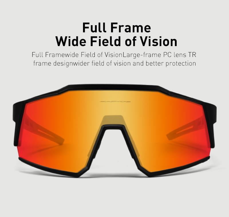 Bicycle Sports Glasses featuring UV400 protection, with five interchangeable lenses and a lightweight TR-90 frame, suitable for cycling and outdoor activities.