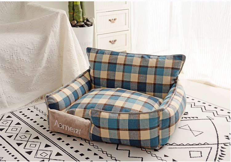 Big Dog Bed Removable Pet Sofa Bed featuring soft flannel and Arctic velvet, designed for small, medium, and large dogs with a waterproof bottom.