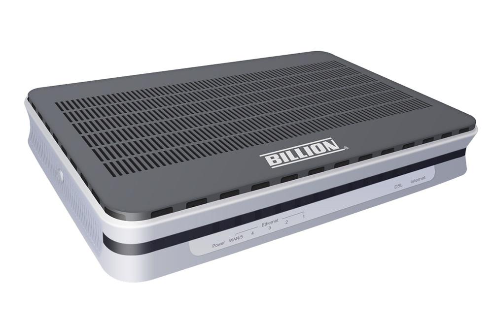 Billion BIPAC8900X Triple-WAN router with multiple ports and USB connectivity for enhanced networking capabilities.