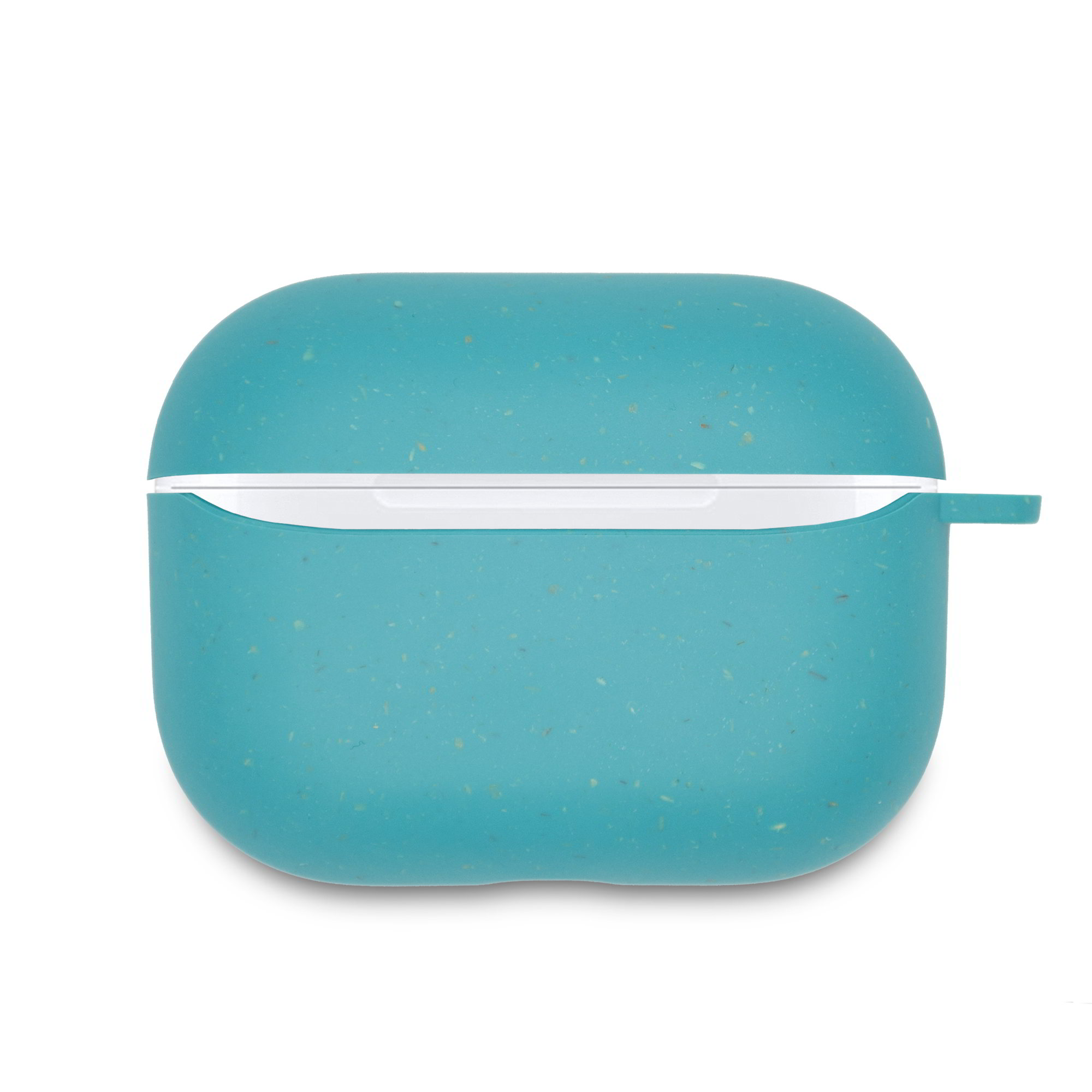 Biodegradable AirPods Pro Case in ocean blue, showcasing its eco-friendly design and texture.