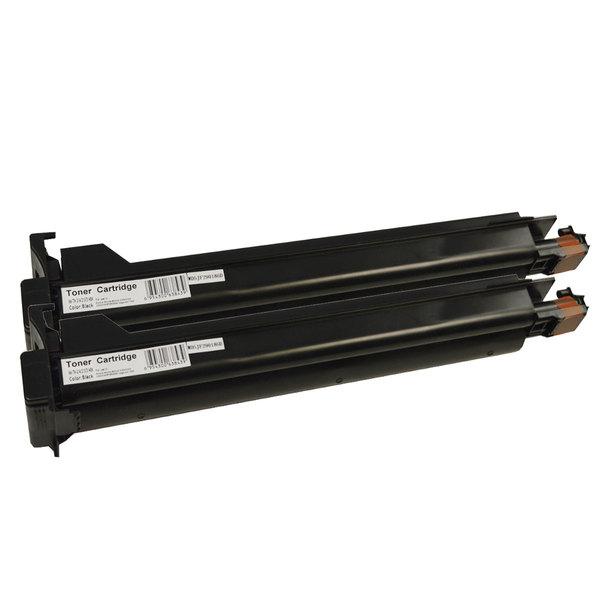 Two Bizhub C200 Black Premium Generic Toner Cartridges, designed for high-quality printing.